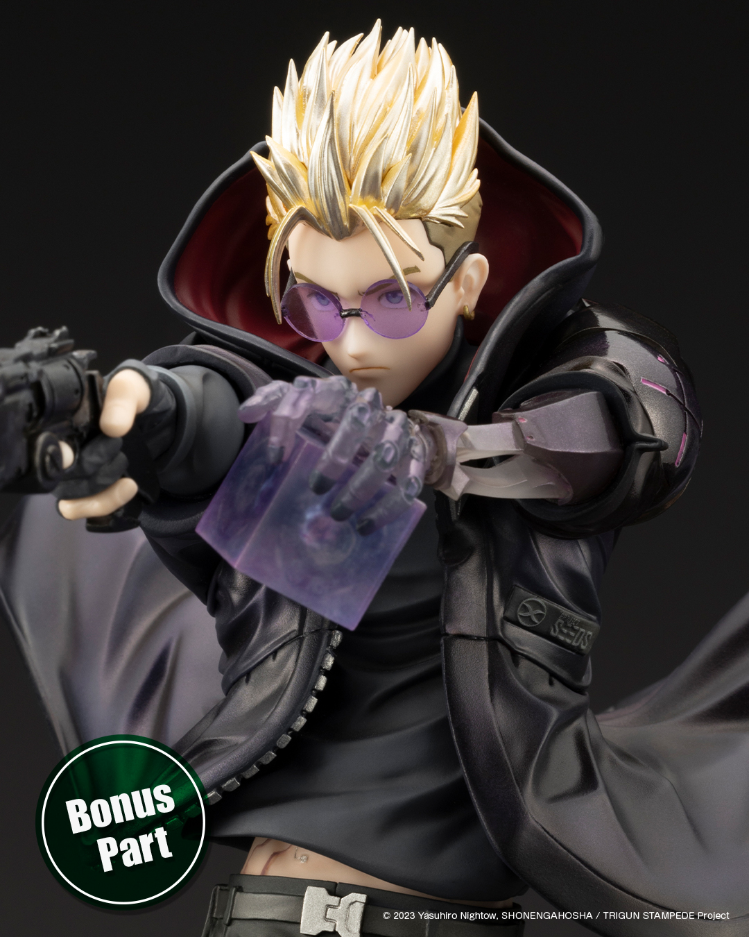 Trigun: Vash the Stampede Gunman in Black ArtFX-J Figure