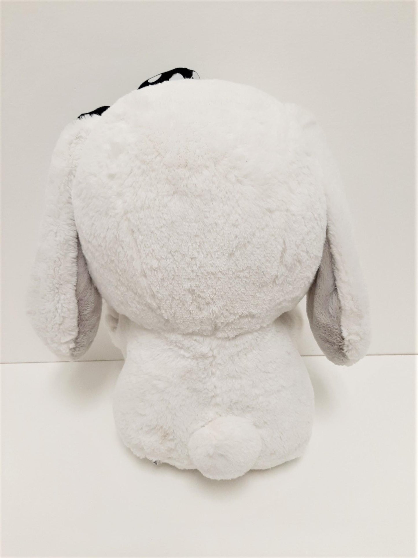 Amuse: White Bunny Black Polka-Dot Bow 16" Plush