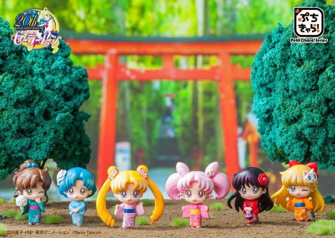 Sailor Moon: Let's Go to Festival Petit Chara! Set of 6 Figures -DISPLAYED-
