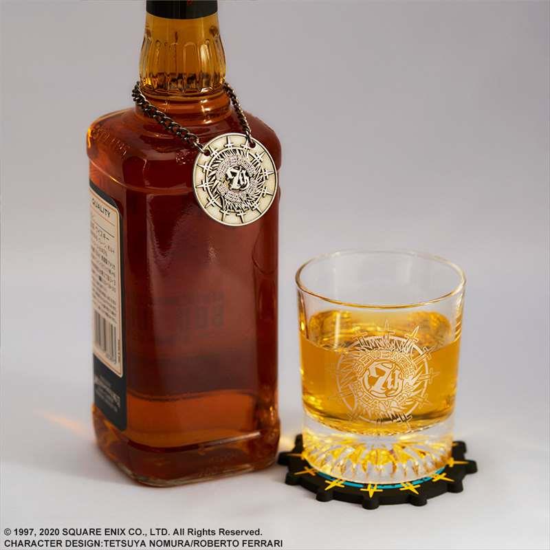 Final Fantasy VII: Seventh Heaven Glass & Coaster Set with Bottle Tag