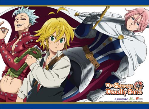 Seven Deadly Sins: Meliodas, Ban & Gilthunder Wall Scroll