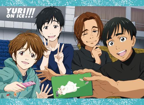 Yuri!!! on Ice: Group Selfie Fabric Poster