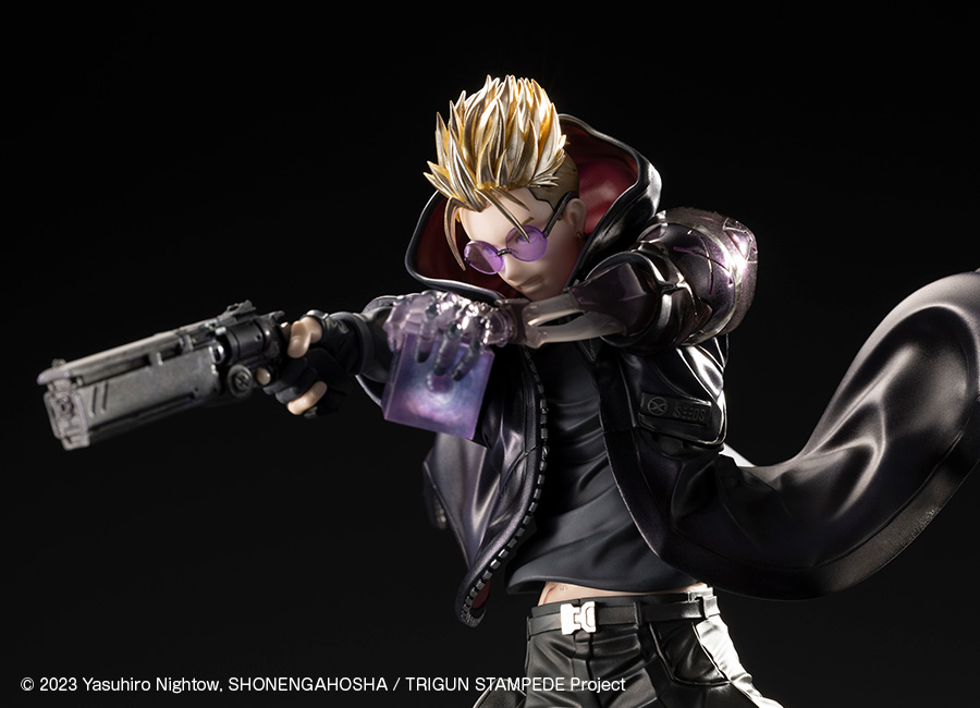 Trigun: Vash the Stampede Gunman in Black ArtFX-J Figure
