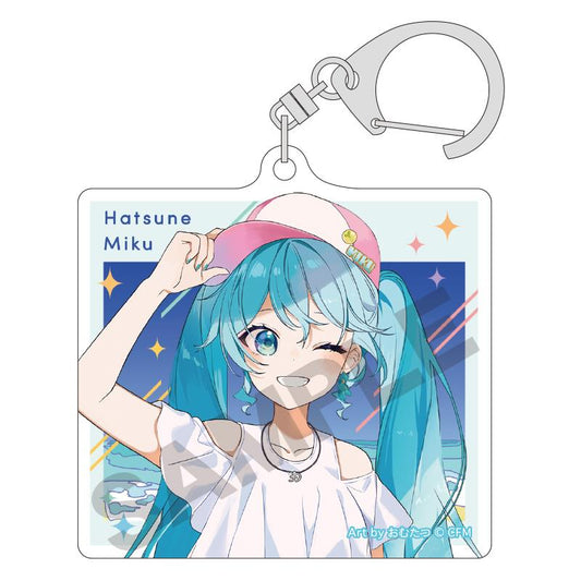 Vocaloid: Miku White Dress Acrylic Key Chain