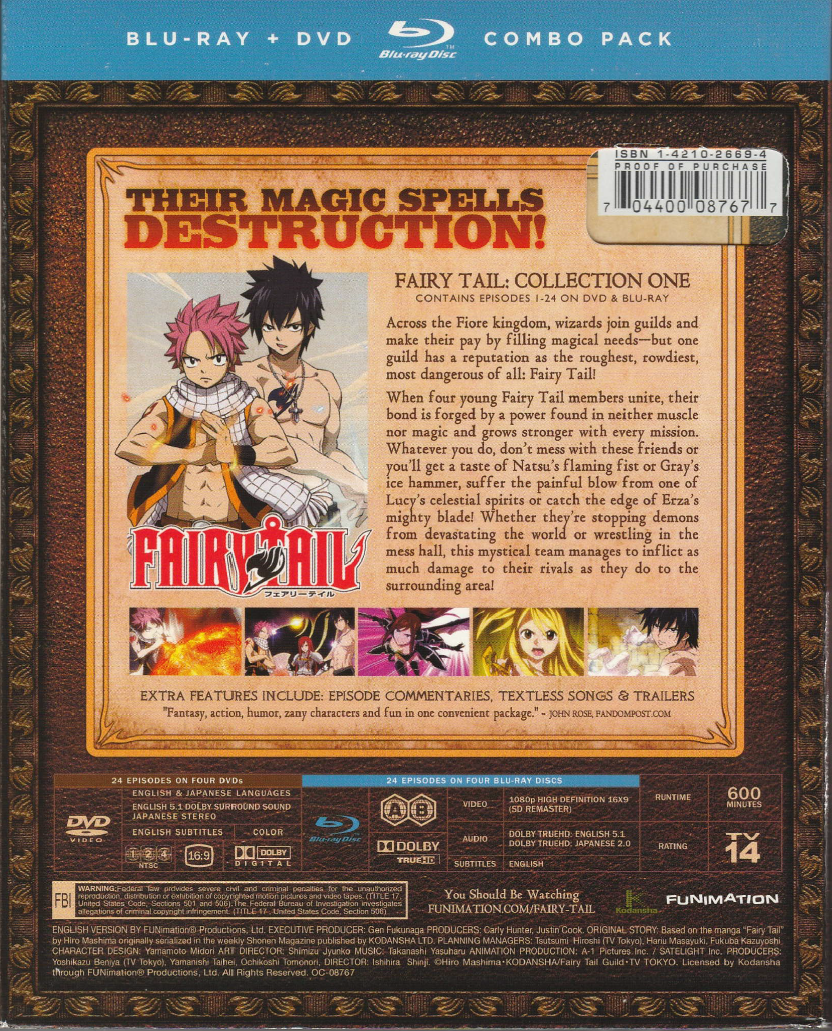 Fairy Tail Collection 1 Blu-ray/DVD Combo Pack