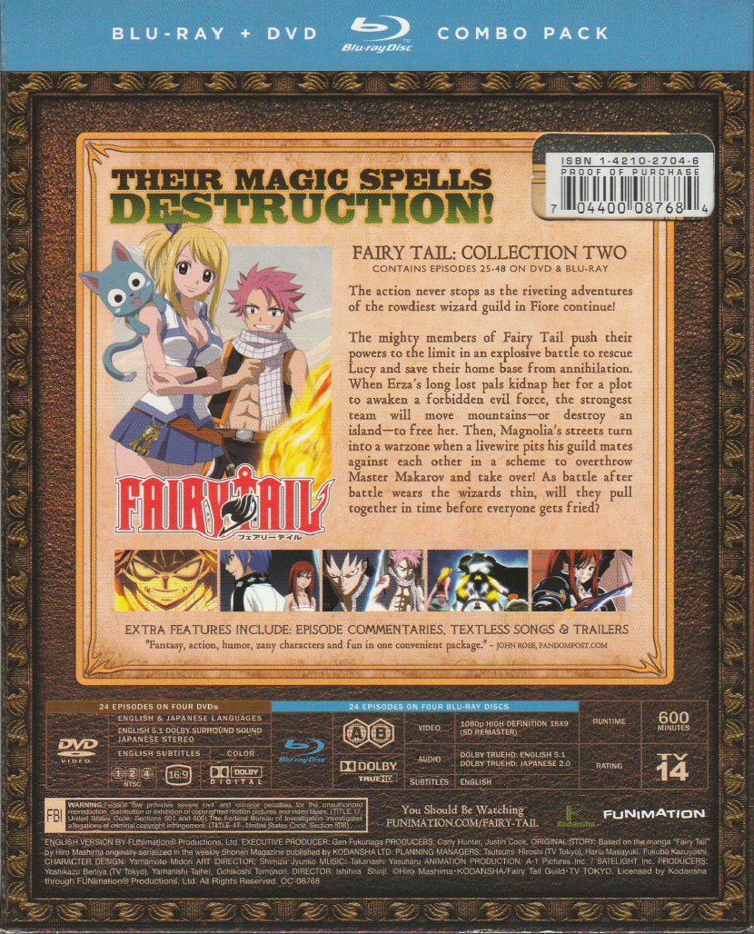 Fairy Tail Collection 2 Blu-ray/DVD Combo Pack