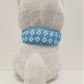 Amuse: White Puppy Blue Scarf 16.5" Plush