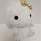 Amuse: White Bunny Gold Polka-Dot Bow 10" Plush