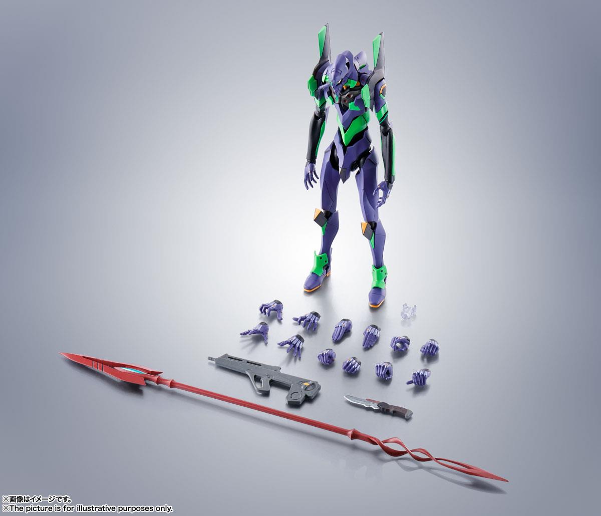Evangelion: EVA-01 & Spear of Cassius -Renewal Colour Edition- Robot Spirits Side EVA Action Figure