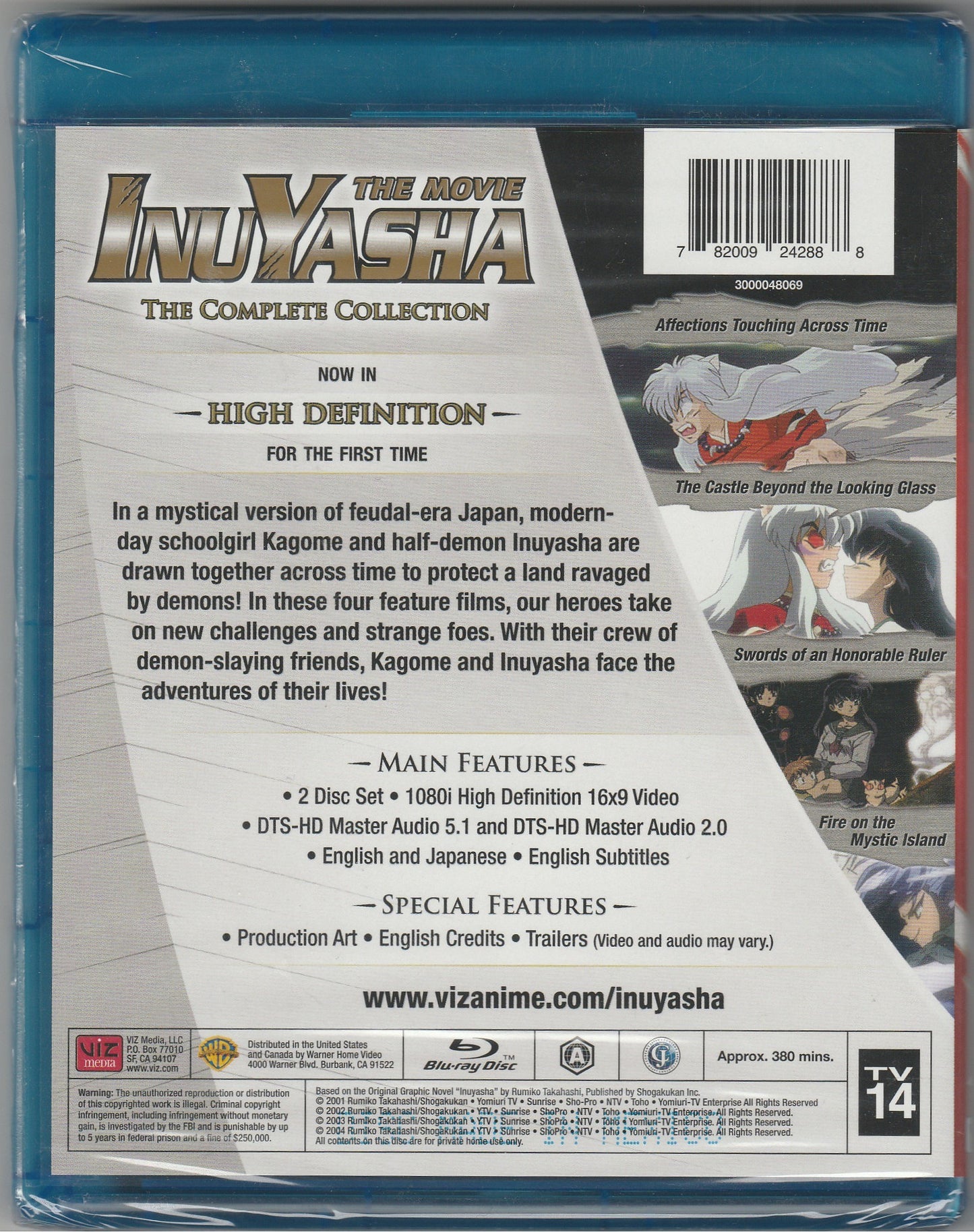 Inuyasha The Movie Complete Collection Blu-ray Disc