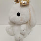 Amuse: White Bunny Gold Polka-Dot Bow 16" Plush