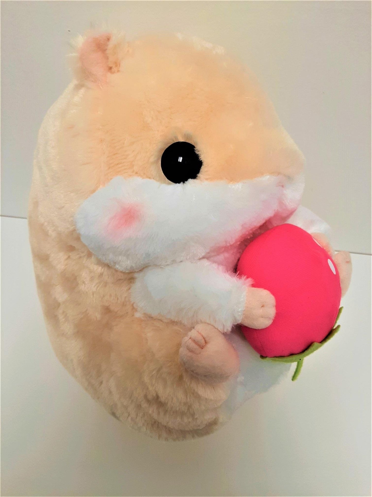Amuse: Beige Hamster with Strawberry 14" Plush