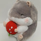 Amuse: Grey Hamster with Strawberry 14" Plush