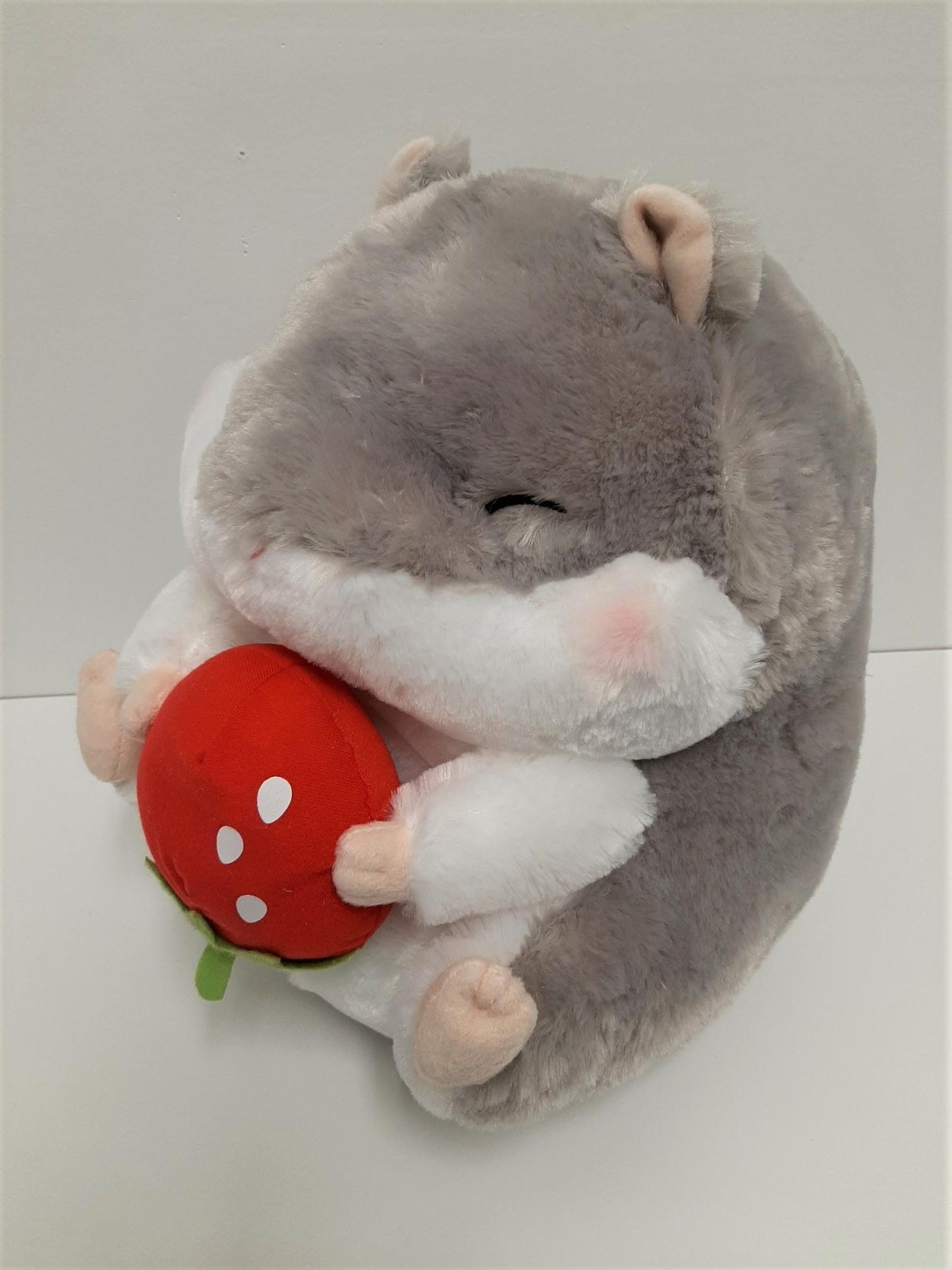Amuse: Grey Hamster with Strawberry 14" Plush