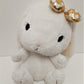 Amuse: White Bunny Gold Polka-Dot Bow 16" Plush