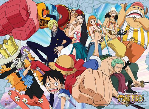 One Piece: Group Luffy Punch Wall Scroll