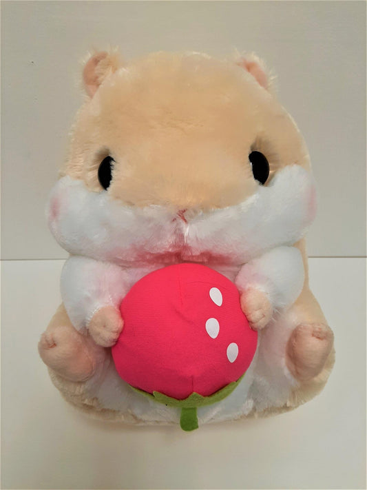 Amuse: Beige Hamster with Strawberry 14" Plush