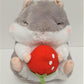 Amuse: Grey Hamster with Strawberry 14" Plush