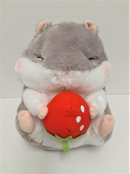 Amuse: Grey Hamster with Strawberry 14" Plush