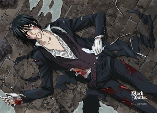 Black Butler: Wounded Sebastian Wall Scroll