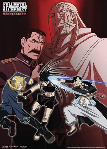 Fullmetal Alchemist Brotherhood: Ed & Ling vs. Envy Wall Scroll