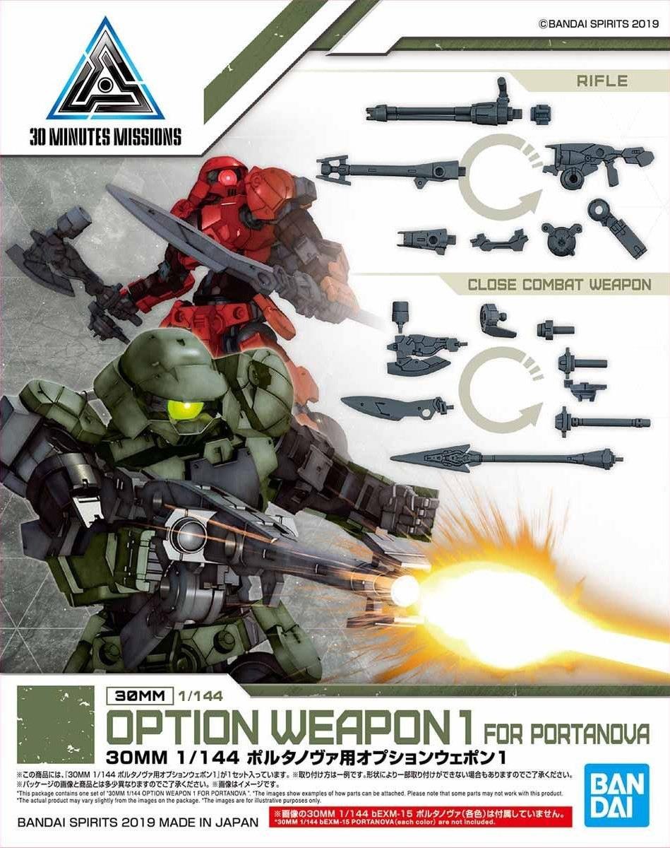 30 Minutes Missions: Option Weapon 1 (for Portanova) 1/144 Scale Model Option Pack