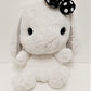 Amuse: White Bunny Black Polka-Dot Bow 16" Plush