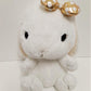 Amuse: White Bunny Gold Polka-Dot Bow 16" Plush