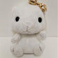 Amuse: White Bunny Gold Polka-Dot Bow 10" Plush