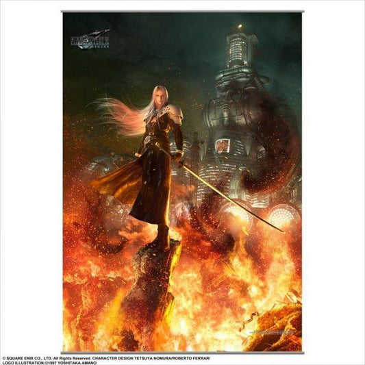 Final Fantasy VII Remake: Sephiroth Burning Midgar Wall Scroll