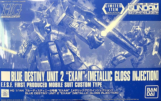 Gundam: Blue Destiny Unit 2 "Exam" (Metallic Gloss Injection) HG Model