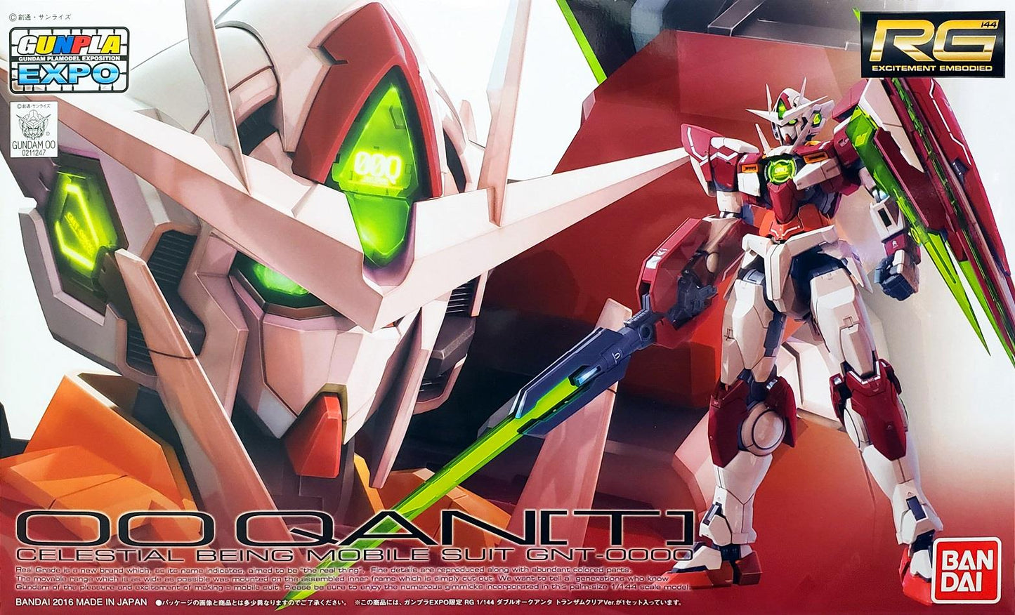 Gundam: Qan[T] Trans-Am (Clear Colour) RG Model