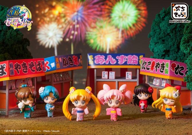 Sailor Moon: Let's Go to Festival Petit Chara! Set of 6 Figures -DISPLAYED-
