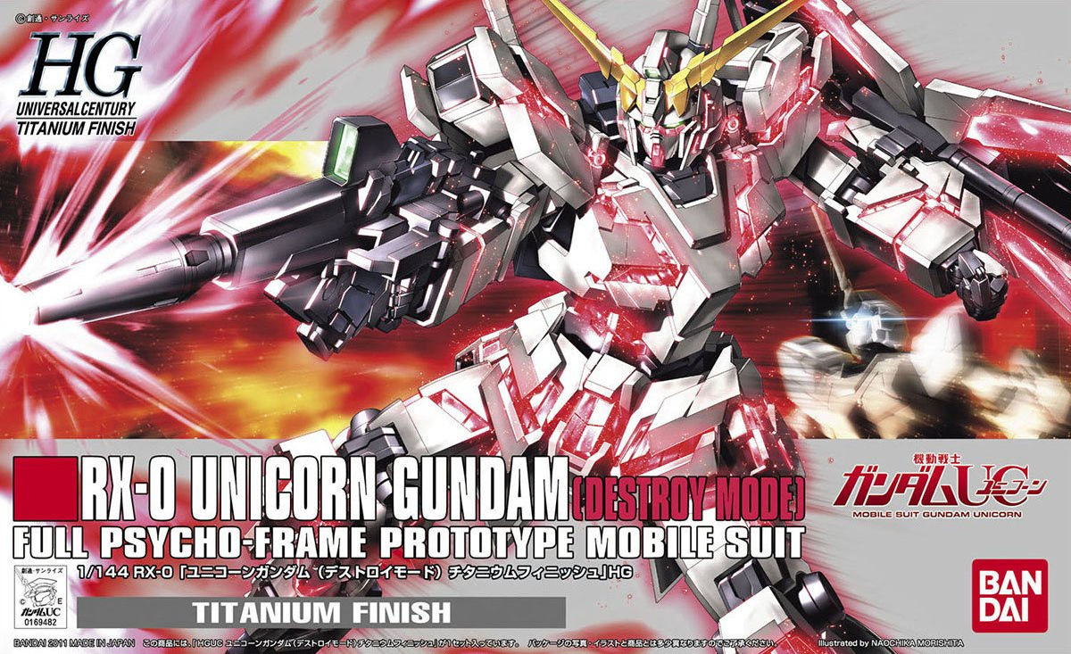 Gundam: Unicorn Gundam [Destroy Mode] Titanium Finish HG Model