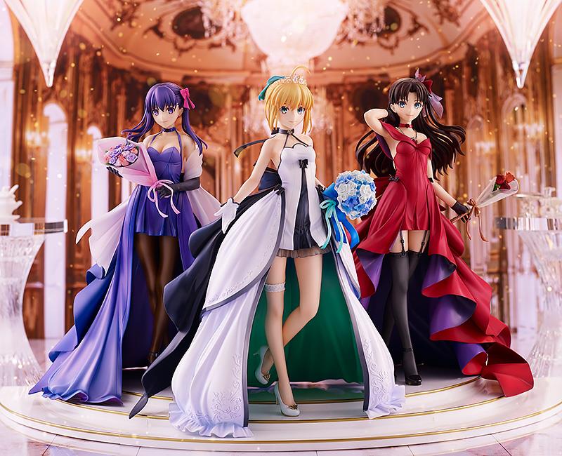 Fate/Stay Night: Saber, Tohsaka Rin, and Matou Sakura ~15th Celebration Dress Ver.~ 1/7 Scale Premium Box Set