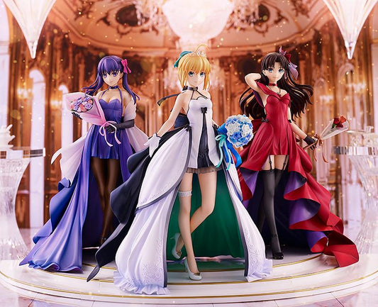 Fate/Stay Night: Saber, Tohsaka Rin, and Matou Sakura ~15th Celebration Dress Ver.~ 1/7 Scale Premium Box Set
