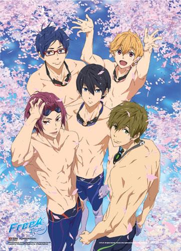Free!: Group Sakura Pool Fabric Poster
