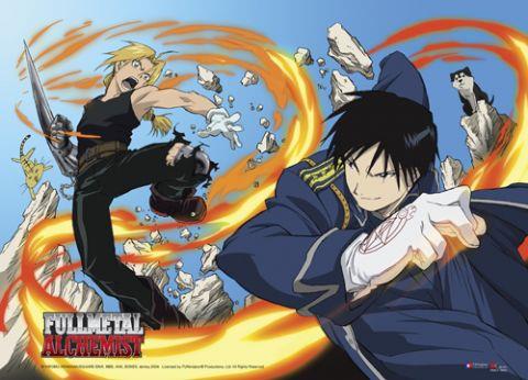 Fullmetal Alchemist: Ed vs. Mustang Fabric Poster