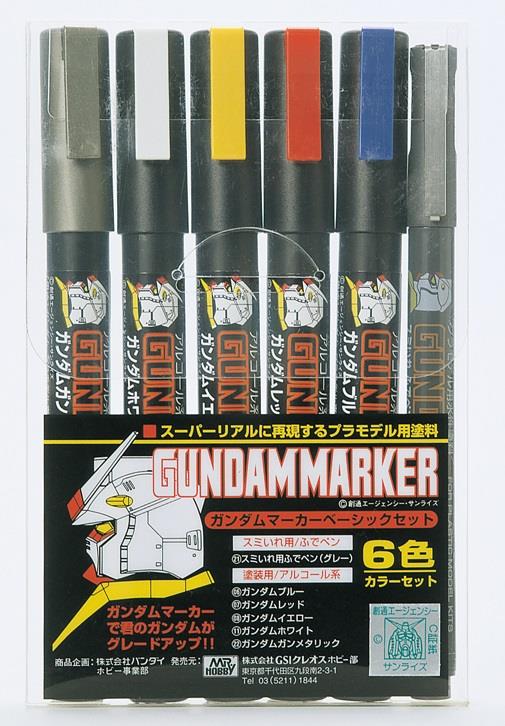 GMS-105 Gundam Basic Marker Set of 6 Colours