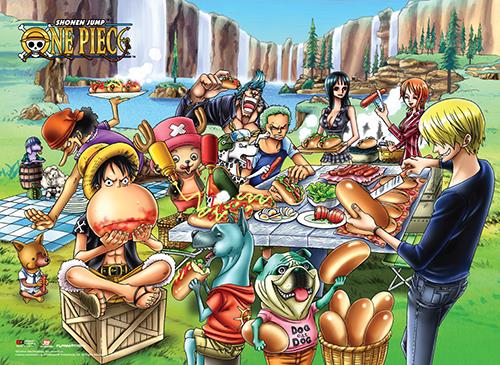 One Piece: Dog Picnic Wall Scroll