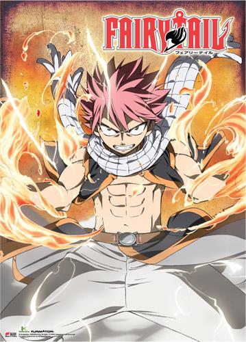 Fairy Tail: Lightning Fire Dragon Mode Wall Scroll