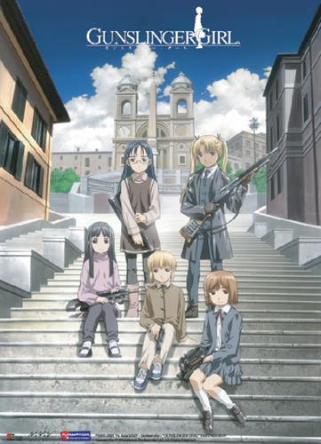 Gunslinger Girl: Girls Stairs Wall Scroll