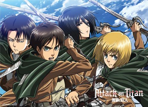 Attack on Titan: Eren, Mikasa, Armin & Levi Wall Scroll