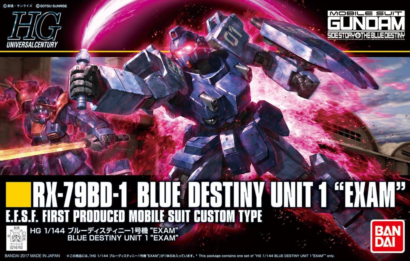 Gundam: RX-79BD-1 Blue Destiny Unit 1 "Exam" (Universal Century) Model