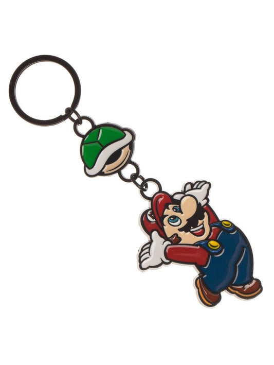Super Mario Bros.: Mario & Koopa Shell Metal Key Chain