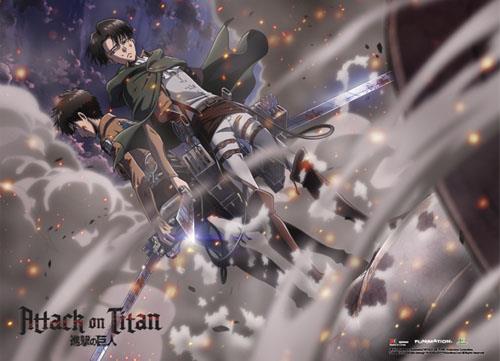 Attack on Titan: Eren & Levi Smoke Special Edition Wall Scroll