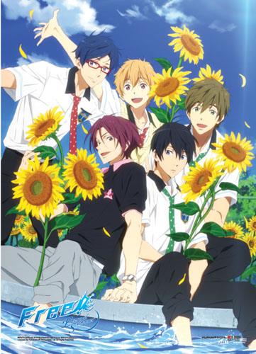 Free! 2: Group with Sunflowers Wall Scroll