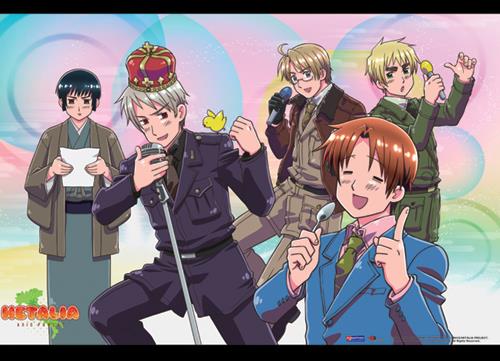 Hetalia: Musical Group Wall Scroll
