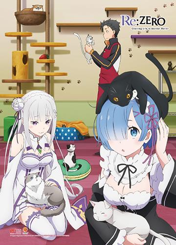 Re:Zero: Group & Cats Wall Scroll