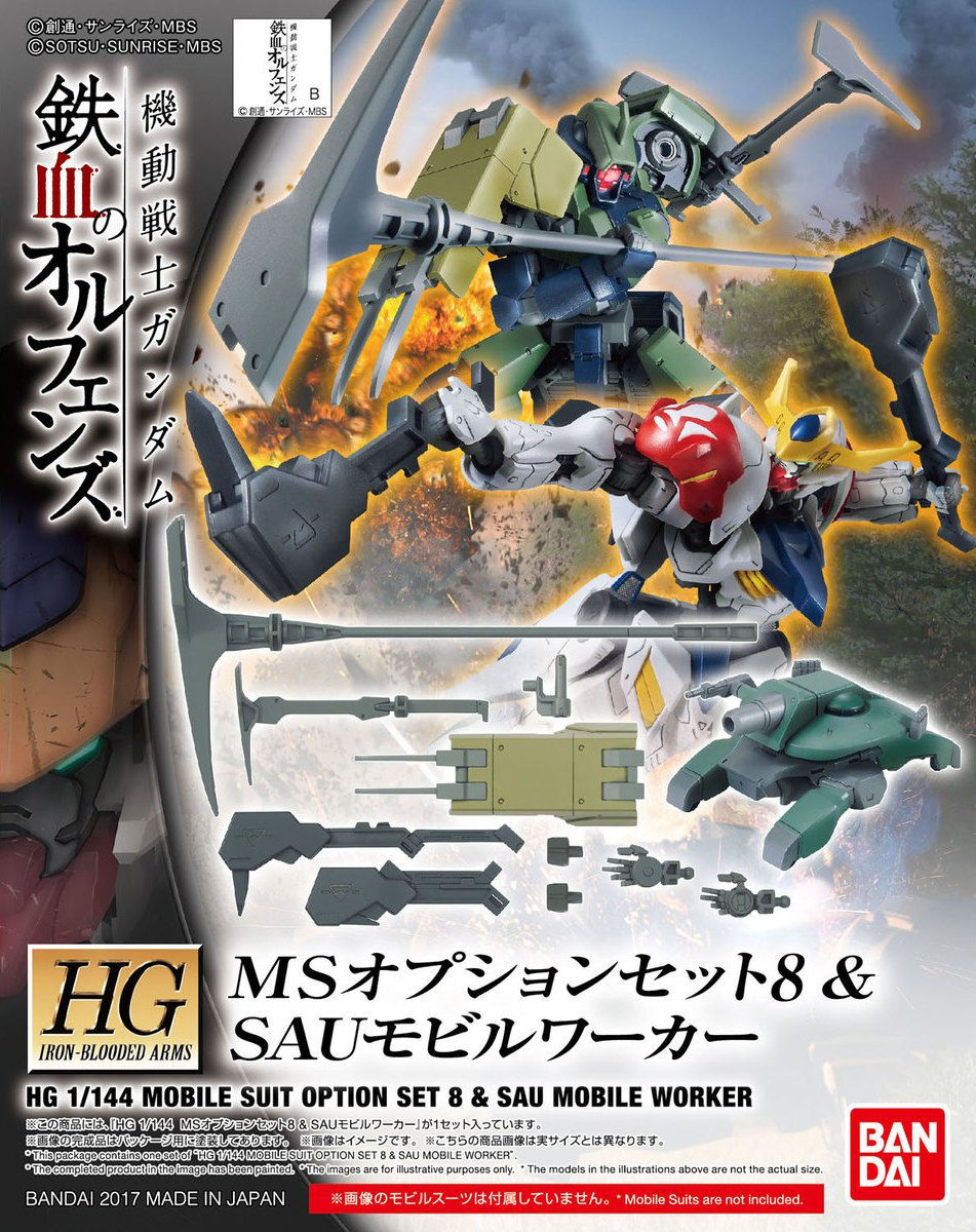 Gundam: MS Option Set 8 & SAU Mobile Worker HG Model Option Pack